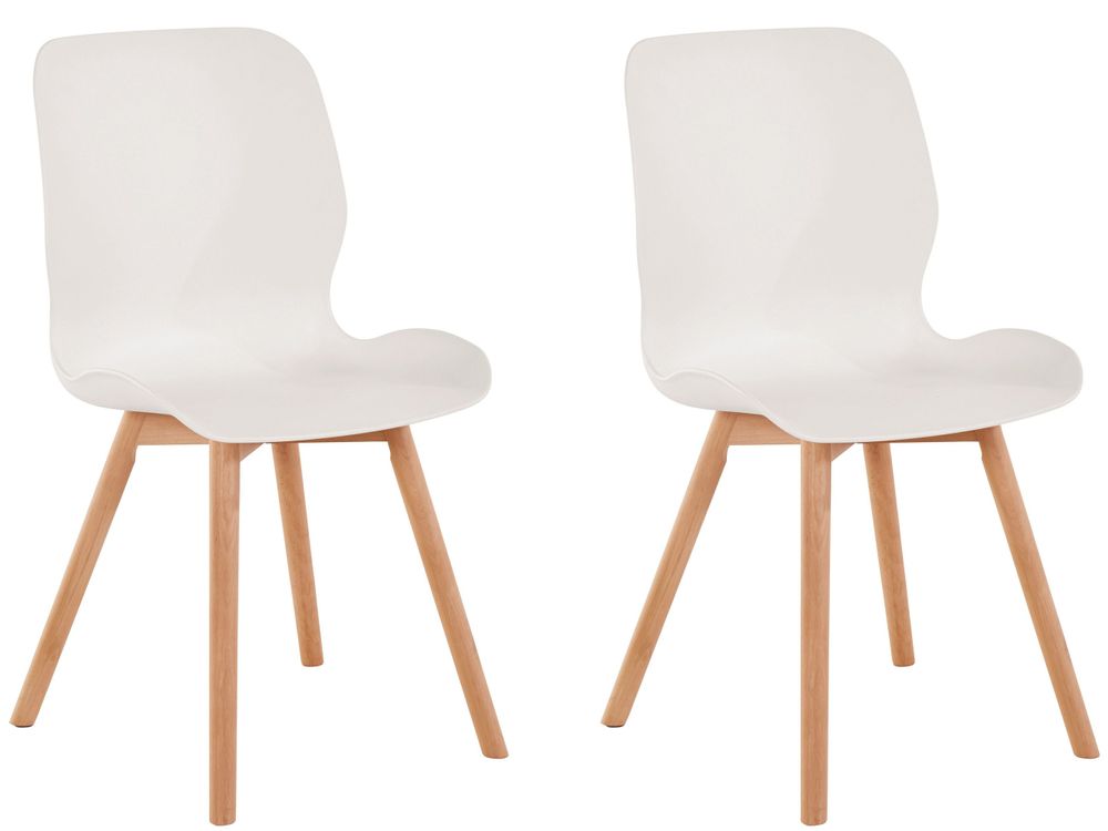 Danish Style Jedálenská stolička Lance (SET 2 ks), plast, biela